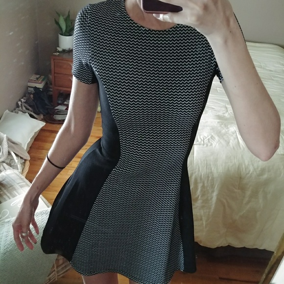 black and white dress h&m